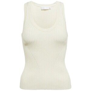 Jonathan Simkhai Liezel Rib Tank Top  Scoop Neck Ivory  Color Size L
